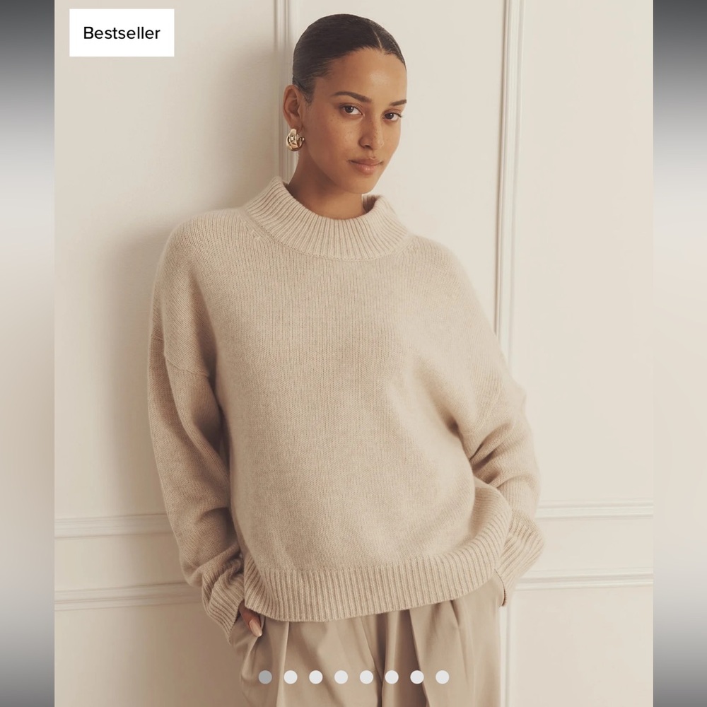 NWT NAADAM Women's Cream Sweater (With Small Rip)